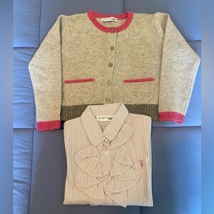 Trussardi cardigan and t-shirt set